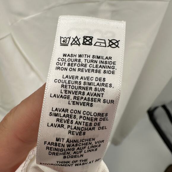 Asos Curve NWT White Mock Neck Cuffed Sleeve Blouse // 22 - Picture 9 of 9